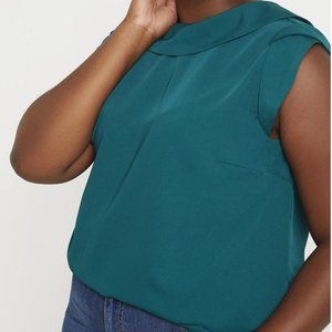 Eloquii Cowl Neck Blouse
